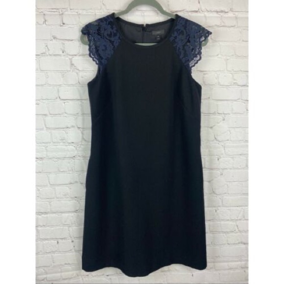 J. Crew Dresses & Skirts - J Crew Black Edged Lace Cap Sleeve